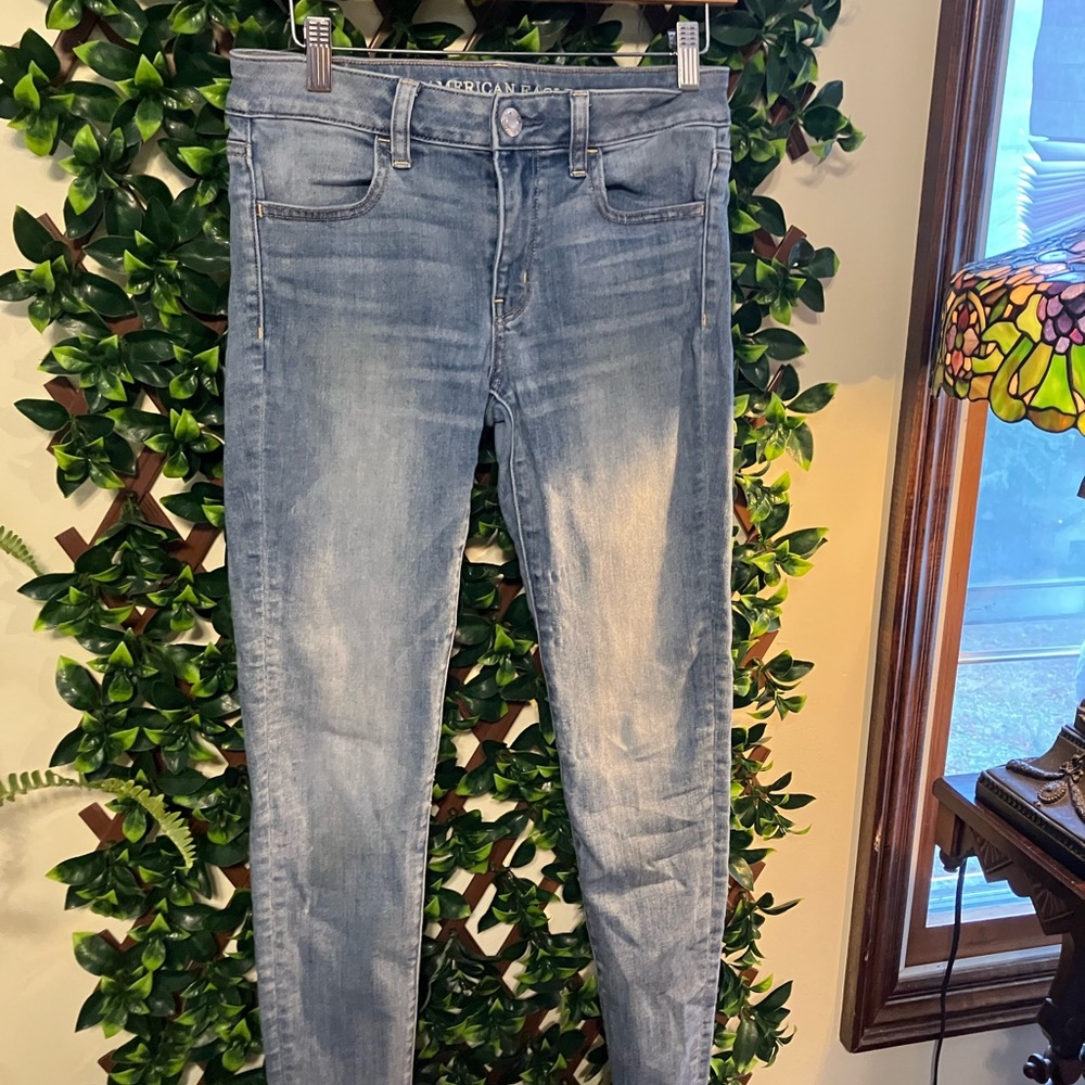 American Eagle Outfitters Women's Light Blue Skinny Jeans